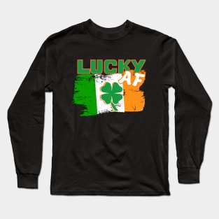 Lucky AF Irish St. Patty Day Long Sleeve T-Shirt